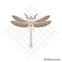 Simple dragonfly silhouette svg