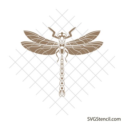 Simple dragonfly silhouette svg