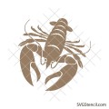 Crawfish outline svg