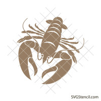 Crawfish outline svg