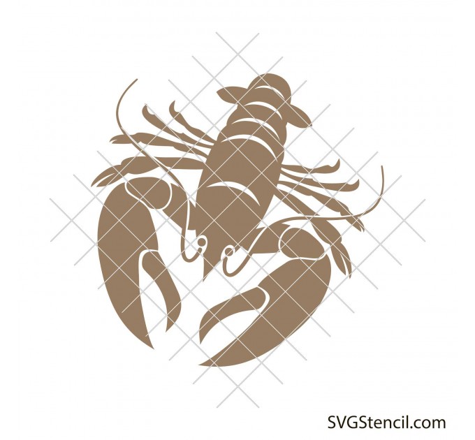 Crawfish outline svg