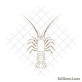 Crawfish silhouette svg