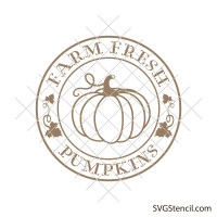 Farm fresh pumpkins svg