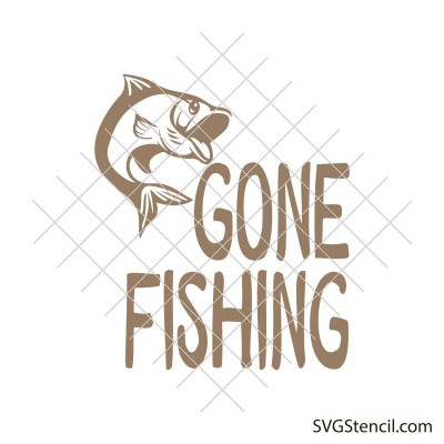 Gone fishing svg design