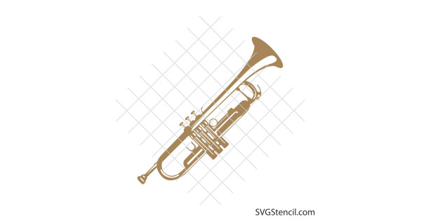 Trumpet svg | Music svg | Musical instrument svg - SVGStencil