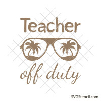 Teacher off duty svg