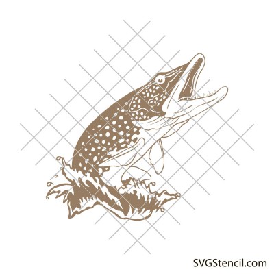 Fish jumping out of water svg FREE