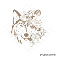 Wolf head svg