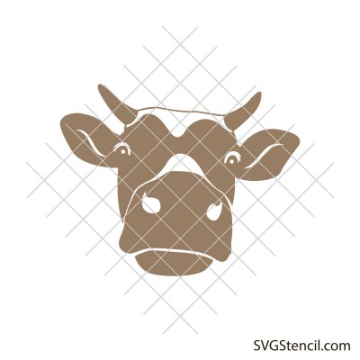 Cow face svg free