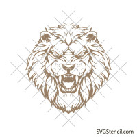 Lion head svg