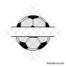 Soccer ball monogram svg
