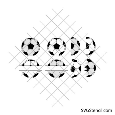 Soccer ball svg | Half soccer ball svg