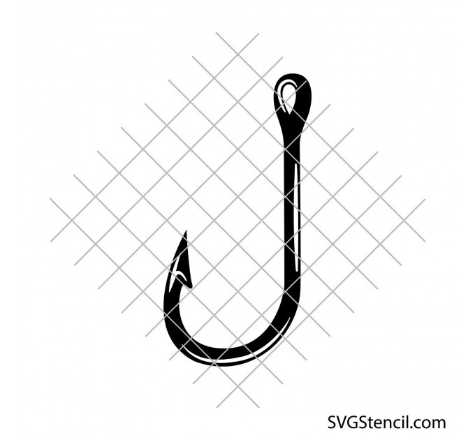 Fishing hook svg | Silhouette fish hook svg