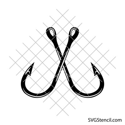 Fishing hook svg | Silhouette fish hook svg