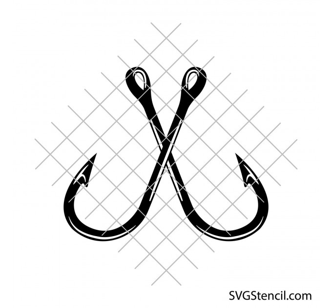 Fishing hook svg | Silhouette fish hook svg