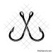 Fishing hook svg | Silhouette fish hook svg