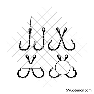 Fishing hook svg | Silhouette fish hook svg