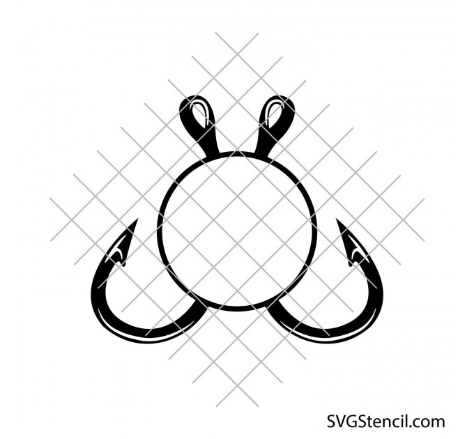 Fishing hook svg | Silhouette fish hook svg