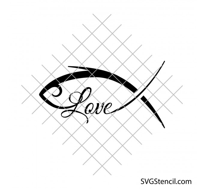 Jesus fish svg | Religious symbol svg