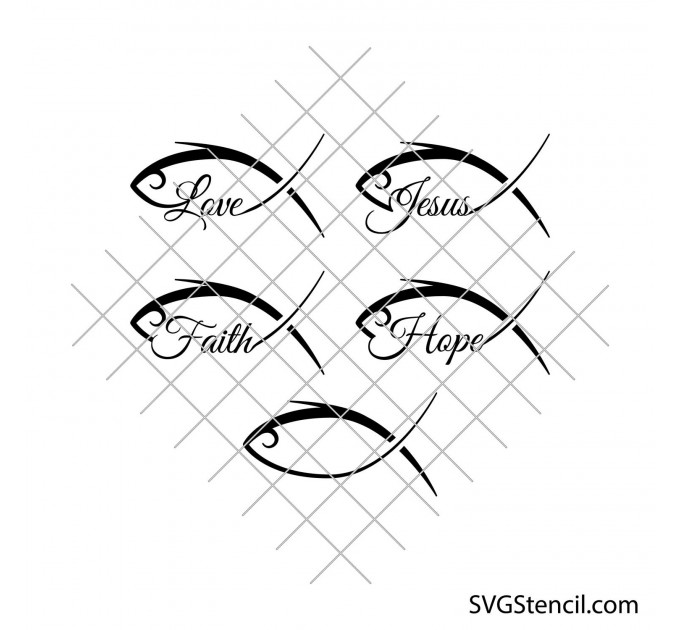 Jesus fish svg | Religious symbol svg