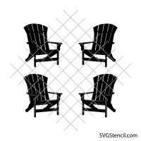 Beach chairs svg | Simple chair svg