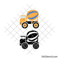 Concrete truck svg | Cement truck svg