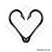 Fish hook heart svg | Fishing hook svg