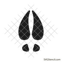 Free deer track svg | deer print svg