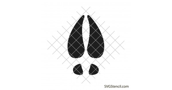 Free animal tracks svg |Deer footprints svg |Deer track svg - SVGStencil
