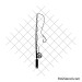 Fishing rod with a hook svg