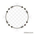 Free arrow circle frame svg