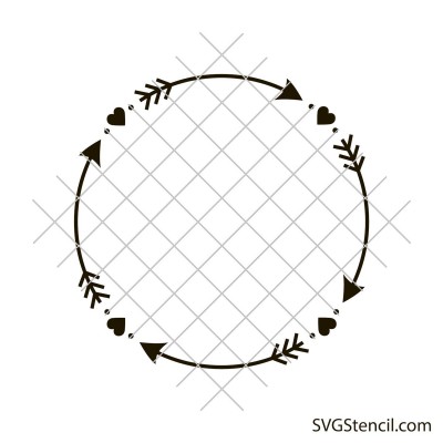 Free arrow circle frame svg
