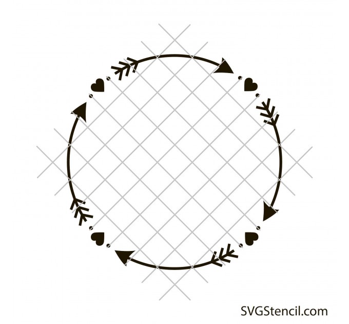 Free arrow circle frame svg