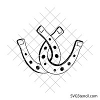 Double horseshoe svg | Two horseshoes svg