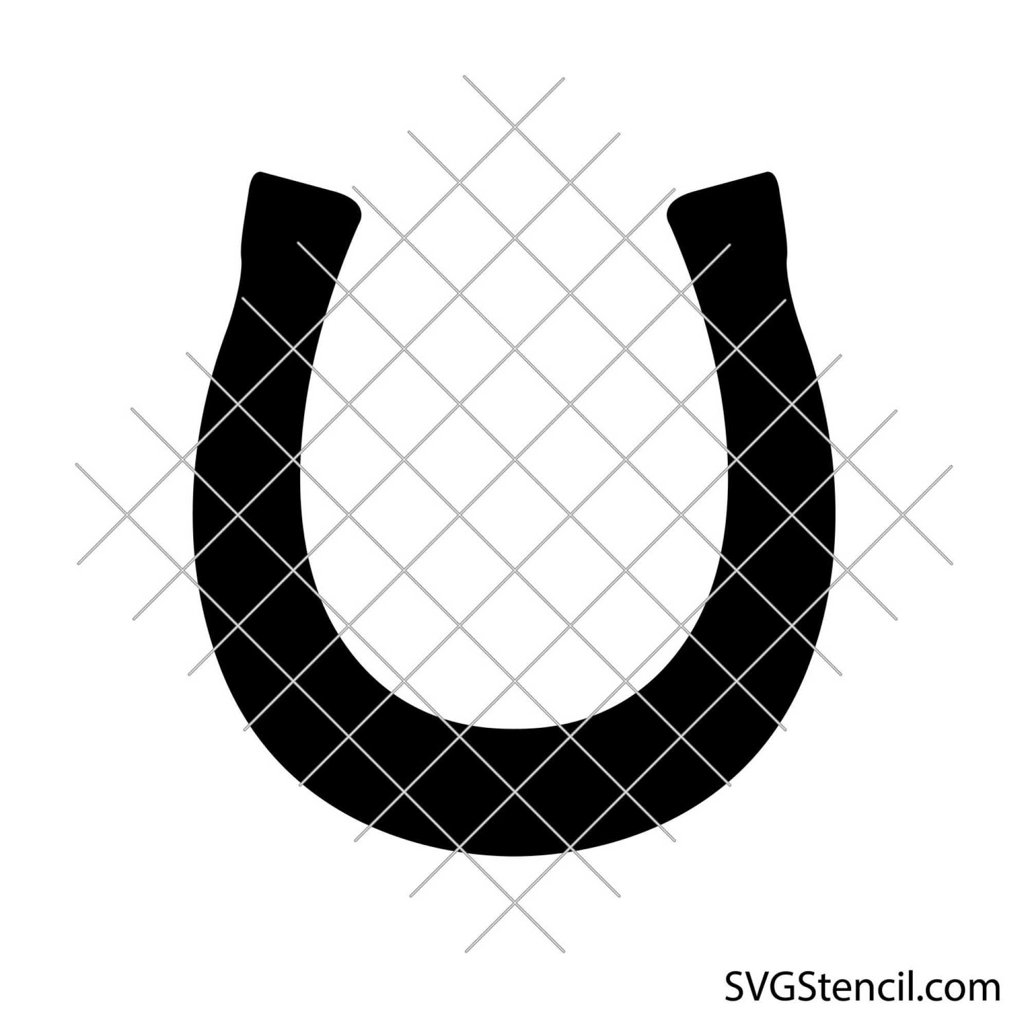 Horse shoe svg | Horseshoe monogram svg | Lucky shoe svg - SVGStencil, image size:2000x2000
