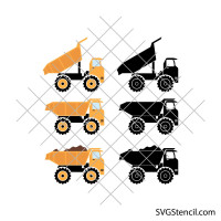 Dump truck svg | Construction vehicle svg