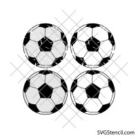 Distressed soccer ball svg | Grunge soccer ball svg