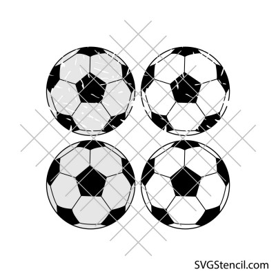 Distressed soccer ball svg | Grunge soccer ball svg
