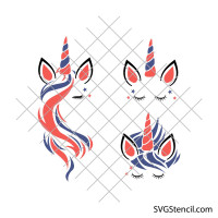 4th of July unicorn svg | Holiday unicorn svg