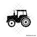 Simple tractor silhouette svg