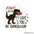 Rawr means i love you in dinosaur svg