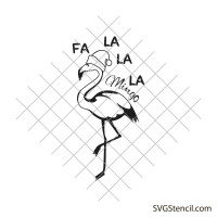 Fa la lamingo svg | Christmas flamingo svg