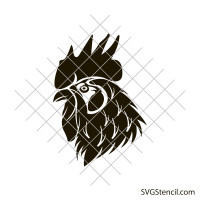 Rooster head svg | Hen head svg