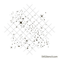 Starry night sky svg | Falling stars pattern svg
