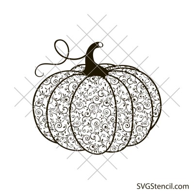 Mandala pumpkin svg | Floral pumpkin svg