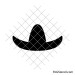 Mexican hat outline svg