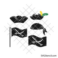 Pirate hat svg | Pirate flag svg