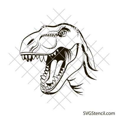 Dinosaur head svg | Dinosaur face svg