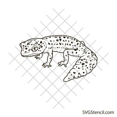 Leopard gecko svg | Realistic lizard svg