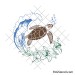 Turtle with flowers svg | Layered design
